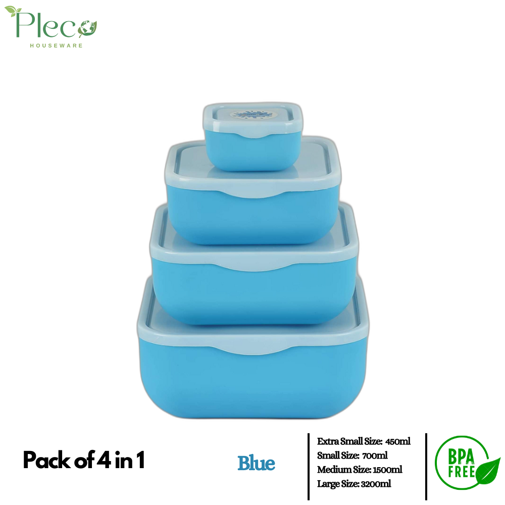 Food storage Containers | Bowl Set 4 in 1 With Invisible Lid