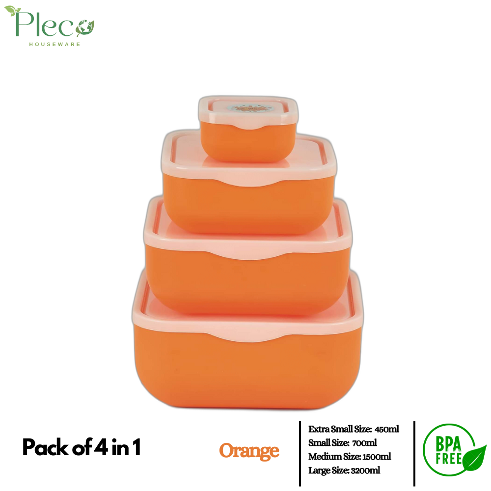 Food storage Containers | Bowl Set 4 in 1 With Invisible Lid