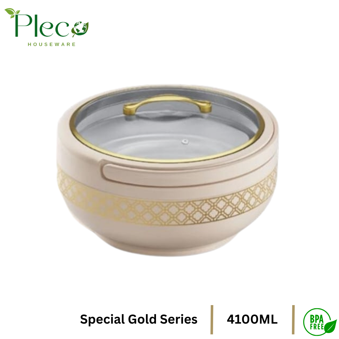 Hotpot Large Brighton Gold Special Edition 4100ml Premium Quality Hotpot | Stainless Steel Inner With Imported Glass Lid