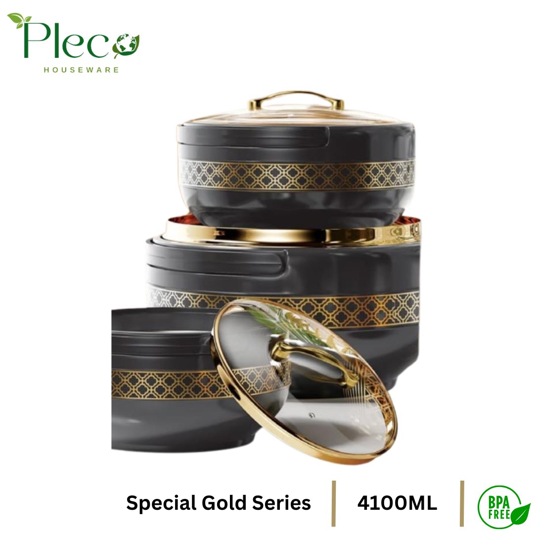 Hotpot Large Brighton Gold Special Edition 4100ml Premium Quality Hotpot | Stainless Steel Inner With Imported Glass Lid